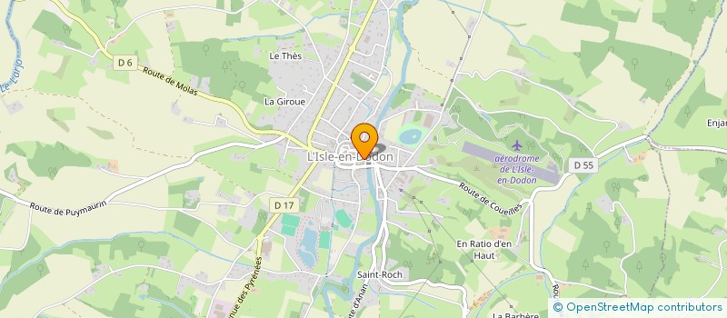 localisation de l'entreprise MONSIEUR HENRI BAUER  L'ISLE-EN-DODON