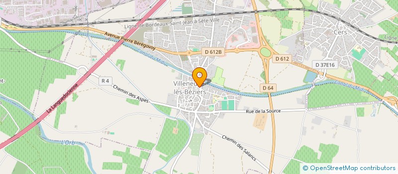 localisation de l'entreprise MONSIEUR HENRI BAUER  VILLENEUVE-LES-BEZIERS