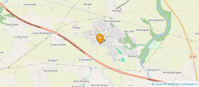 localisation de l'entreprise MONSIEUR HENRI BELBEOC H  MELGVEN