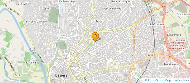 localisation de l'entreprise MONSIEUR HENRI BELPEL  BEZIERS