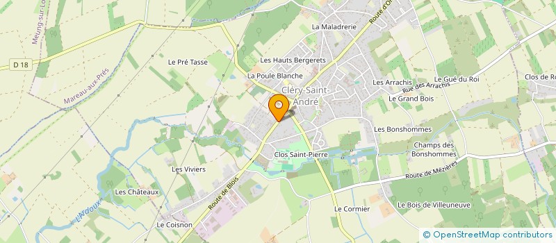 localisation de l'entreprise MONSIEUR HENRI BERTRAND  CLERY-SAINT-ANDRE