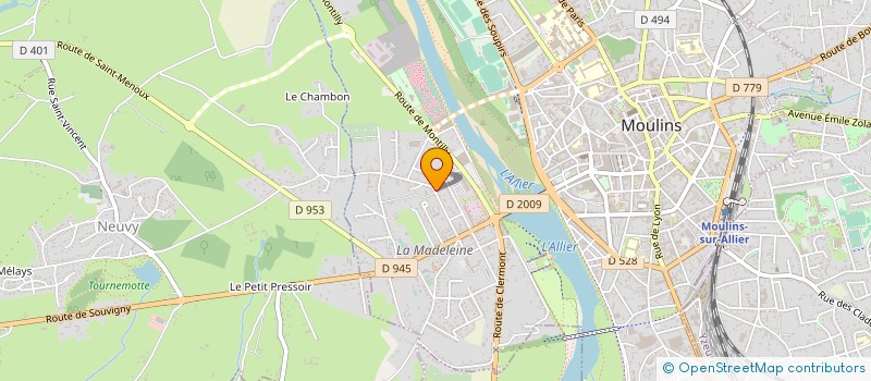 localisation de l'entreprise MONSIEUR HENRI BILLOUX  MOULINS