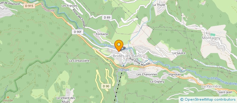 localisation de l'entreprise MONSIEUR HENRI BONJEAN  BRIDES-LES-BAINS