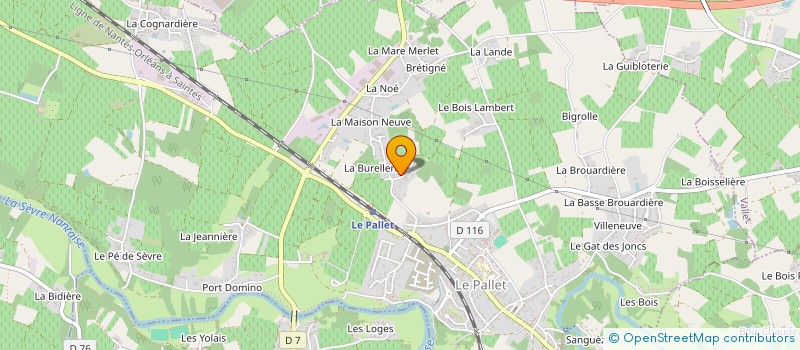 localisation de l'entreprise MONSIEUR HENRI BOUCHAUD  LE PALLET