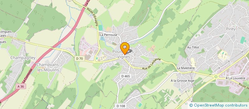 localisation de l'entreprise MONSIEUR HENRI BOUTON  POUILLEY-LES-VIGNES