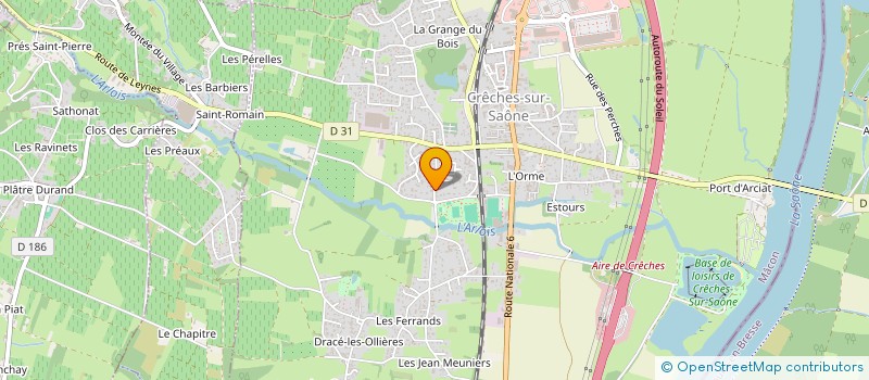 localisation de l'entreprise MONSIEUR HENRI BRANCHE  CRECHES-SUR-SAONE