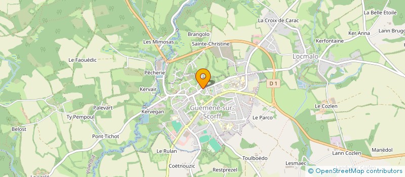 localisation de l'entreprise MONSIEUR HENRI BRISSET  GUEMENE-SUR-SCORFF