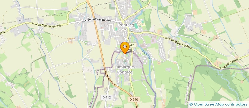 localisation de l'entreprise MONSIEUR HENRI CAILLABET  LAMARQUE-PONTACQ