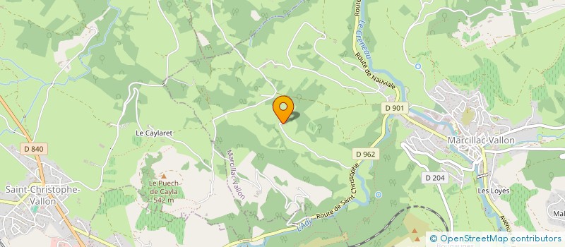 localisation de l'entreprise MONSIEUR HENRI CARRATIER  MARCILLAC-VALLON