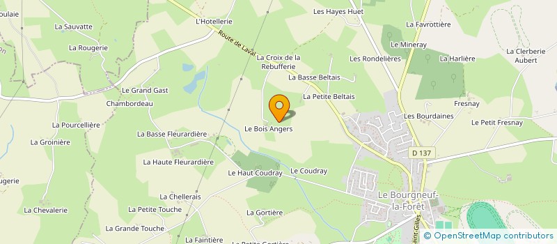 localisation de l'entreprise MONSIEUR HENRI CARRE à LE BOURGNEUF-LA-FORET