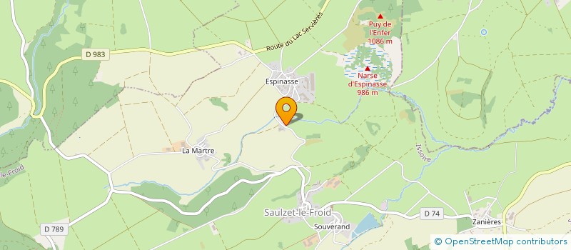 localisation de l'entreprise MONSIEUR HENRI CHABANNE  SAULZET-LE-FROID