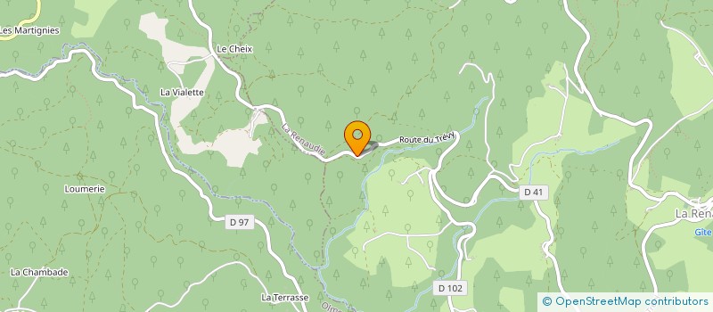 localisation de l'entreprise MONSIEUR HENRI CHAMBAS  LA RENAUDIE