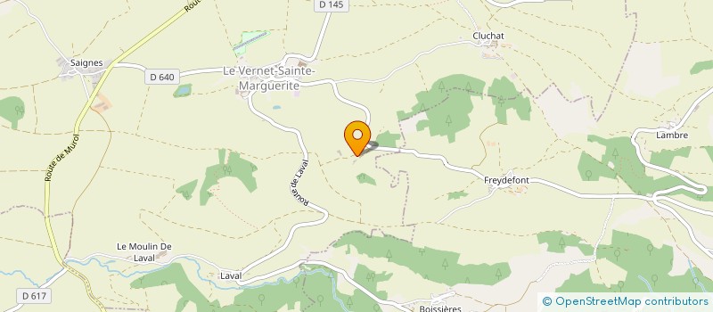 localisation de l'entreprise MONSIEUR HENRI CHANDEZON  LE VERNET STE MARGUERITE