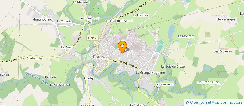 localisation de l'entreprise MONSIEUR HENRI CHAUBRON à BOUSSAC