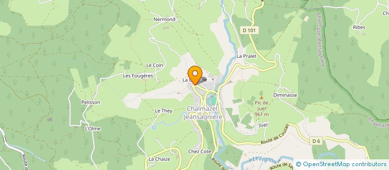 localisation de l'entreprise MONSIEUR HENRI CHAZAL  CHALMAZEL-JEANSAGNIERE