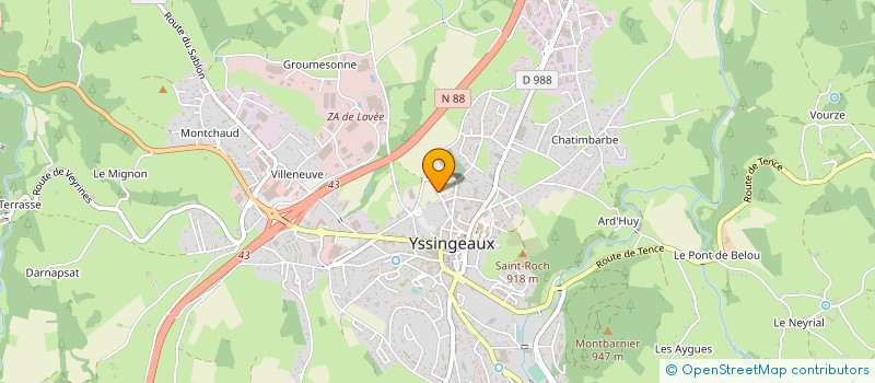 localisation de l'entreprise MONSIEUR HENRI CHEVALIER à YSSINGEAUX