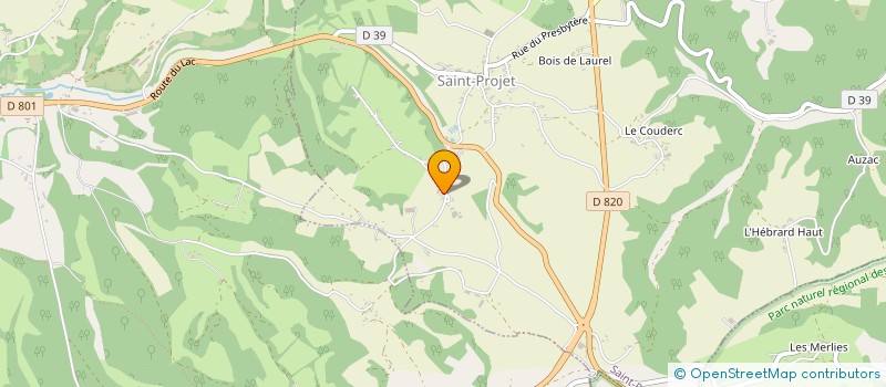 localisation de l'entreprise MONSIEUR HENRI CONSTANT à SAINT-PROJET