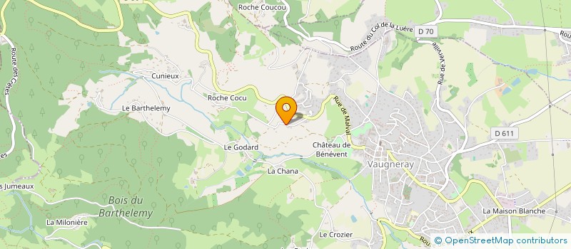 localisation de l'entreprise MONSIEUR HENRI COQUARD  VAUGNERAY