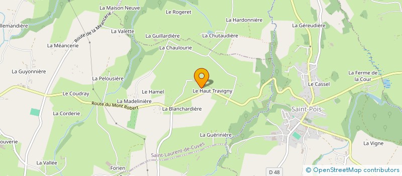 localisation de l'entreprise MONSIEUR HENRI COQUELIN  SAINT-LAURENT-DE-CUVES