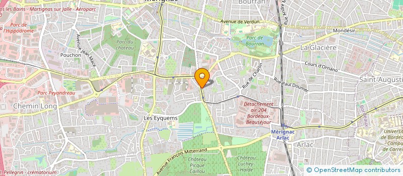 localisation de l'entreprise MONSIEUR HENRI CORDEAU  MERIGNAC