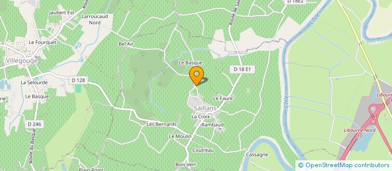 localisation de l'entreprise MONSIEUR HENRI COURREGE  SAILLANS