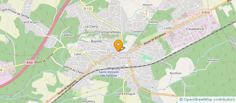 localisation de l'entreprise MONSIEUR HENRI DAVERAT  SAINT-VINCENT-DE-TYROSSE