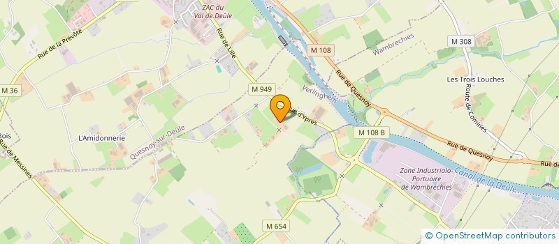 localisation de l'entreprise MONSIEUR HENRI DELDALLE  VERLINGHEM