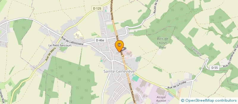 localisation de l'entreprise MONSIEUR HENRI DENIS  SAINTE-GENEVIEVE