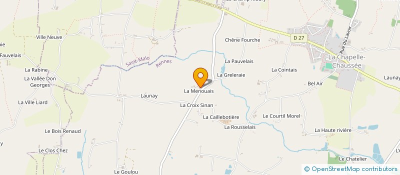 localisation de l'entreprise MONSIEUR HENRI DENOUAL à LA CHAPELLE-CHAUSSEE