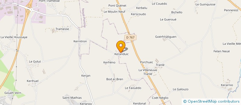 localisation de l'entreprise MONSIEUR HENRI DOMBROWSKI  NOYAL-PONTIVY