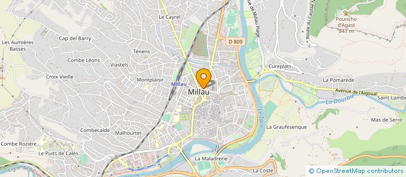 localisation de l'entreprise MONSIEUR HENRI DORVAL  MILLAU