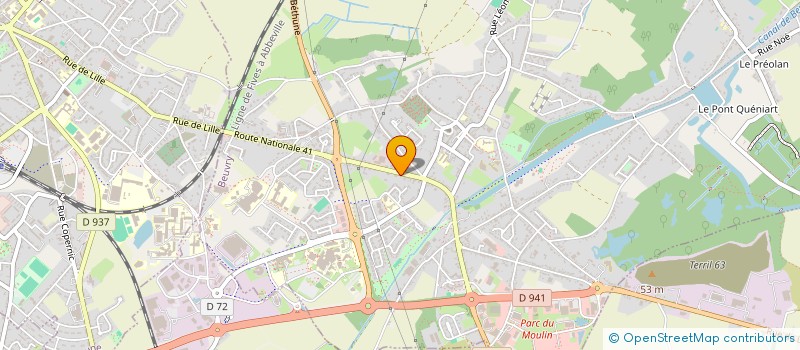 localisation de l'entreprise MONSIEUR HENRI DUEZ  BEUVRY