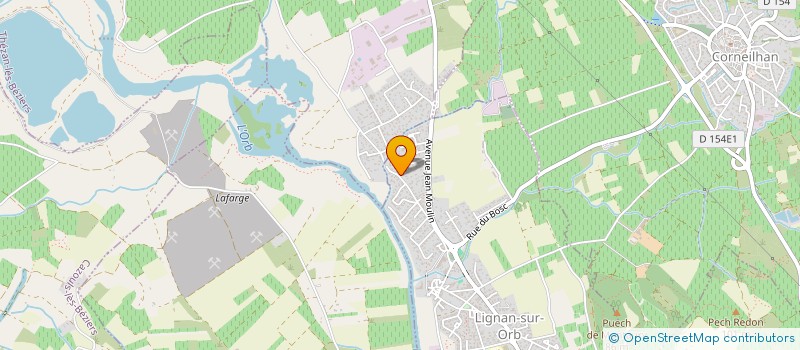 localisation de l'entreprise MONSIEUR HENRI ESCROUZAILLES  LIGNAN-SUR-ORB