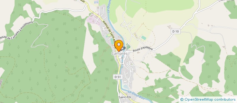 localisation de l'entreprise MONSIEUR HENRI FABRE  CAMARES