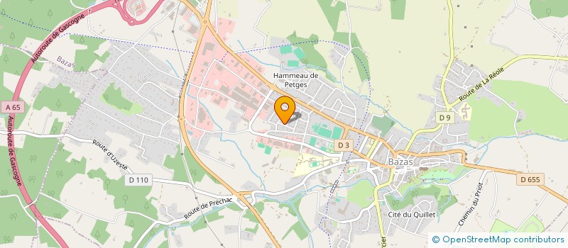 localisation de l'entreprise MONSIEUR HENRI FAGET  BAZAS