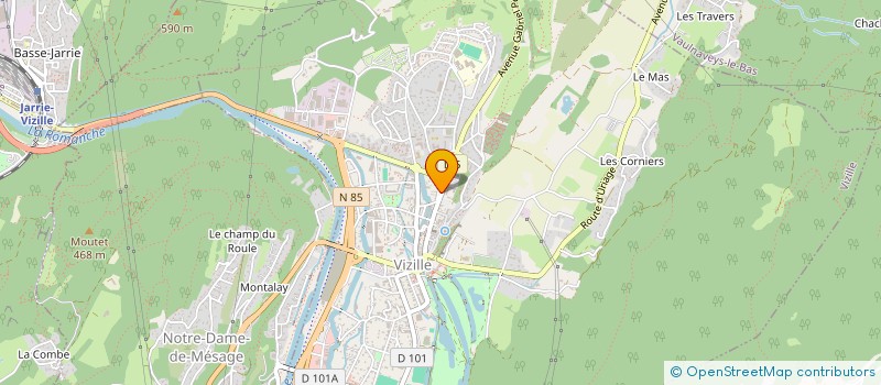 localisation de l'entreprise MONSIEUR HENRI FINET  VIZILLE