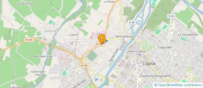 localisation de l'entreprise MONSIEUR HENRI GAGEY à COGNAC