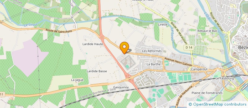 localisation de l'entreprise MONSIEUR HENRI GALINIER  BEZIERS