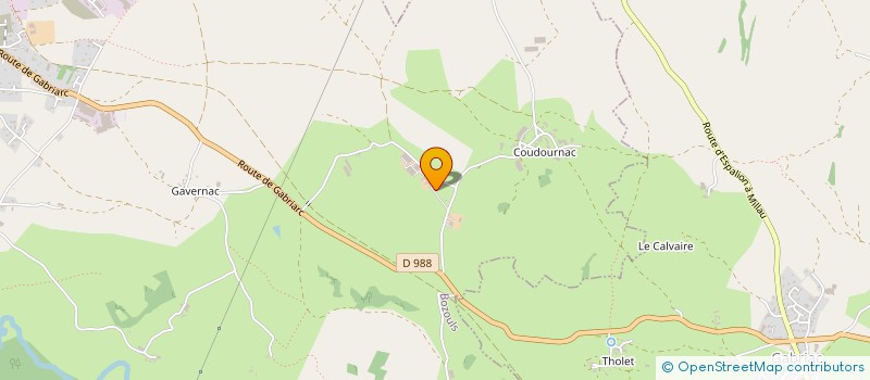 localisation de l'entreprise MONSIEUR HENRI GALTIER  BOZOULS