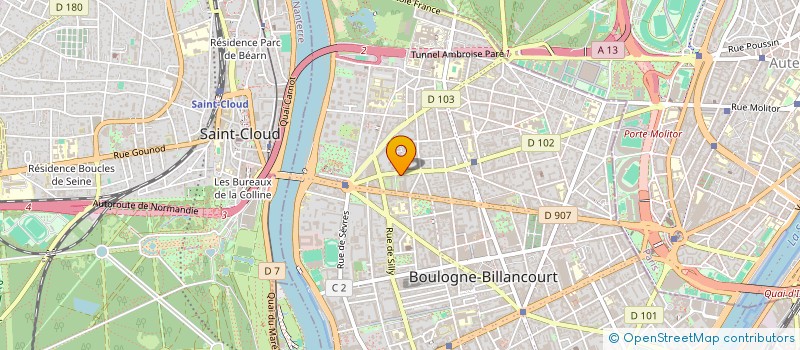 localisation de l'entreprise MONSIEUR HENRI GAUDILLER  BOULOGNE-BILLANCOURT