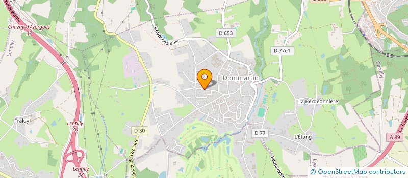 localisation de l'entreprise MONSIEUR HENRI GERVAIS  DOMMARTIN