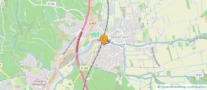 localisation de l'entreprise MONSIEUR HENRI GHILOZZI  BEDARRIDES