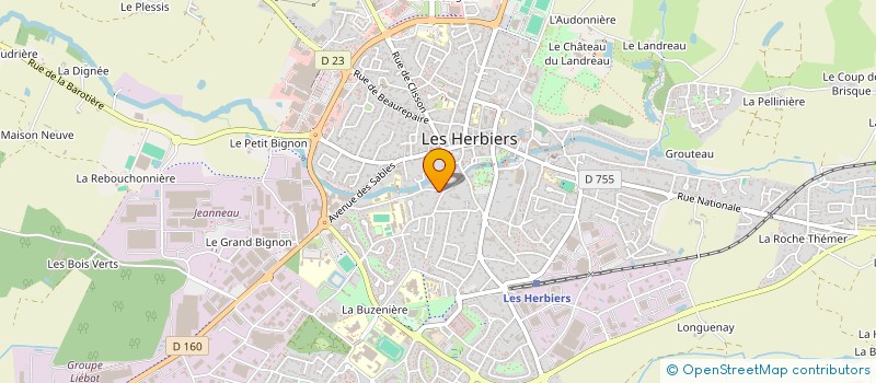 localisation de l'entreprise MONSIEUR HENRI GODET à LES HERBIERS