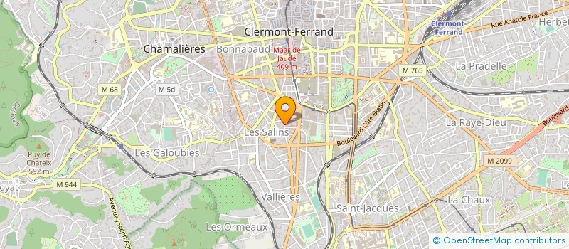 localisation de l'entreprise MONSIEUR HENRI GOUJON DE BEAUVIVIER  CLERMONT-FERRAND