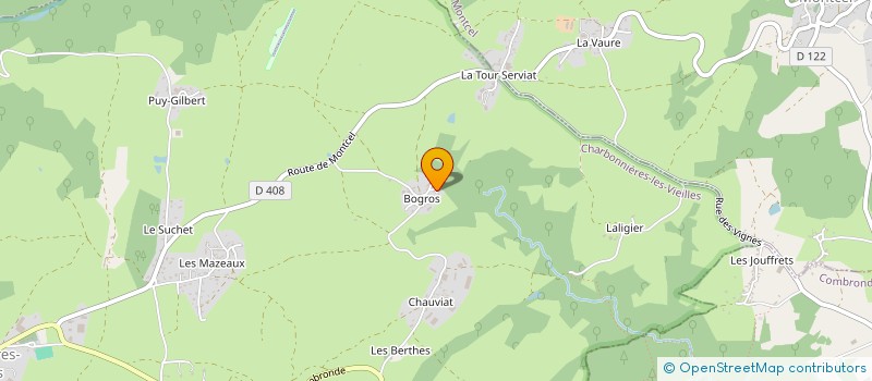 localisation de l'entreprise MONSIEUR HENRI GROS  CHARBONNIERES-LES-VIEILLES