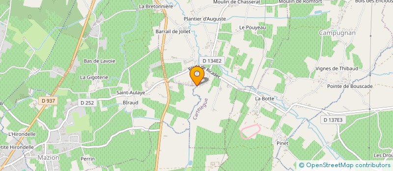 localisation de l'entreprise MONSIEUR HENRI GUEDON  CARTELEGUE