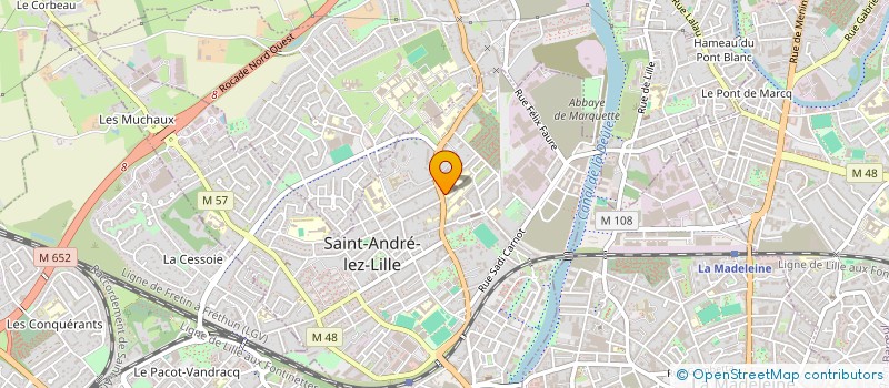 localisation de l'entreprise MONSIEUR HENRI GUERIN  SAINT-ANDRE-LEZ-LILLE