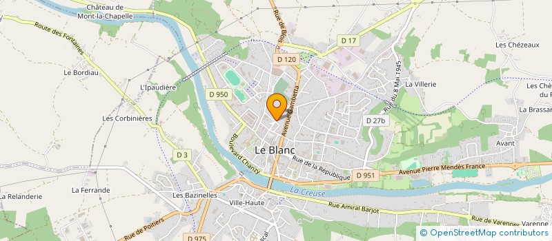localisation de l'entreprise MONSIEUR HENRI GUERIN à LE BLANC