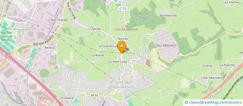 localisation de l'entreprise MONSIEUR HENRI GUILHOT  SAINT-JEAN-BONNEFONDS