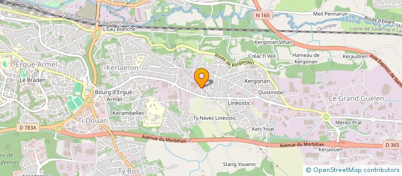 localisation de l'entreprise MONSIEUR HENRI GUILLET à QUIMPER